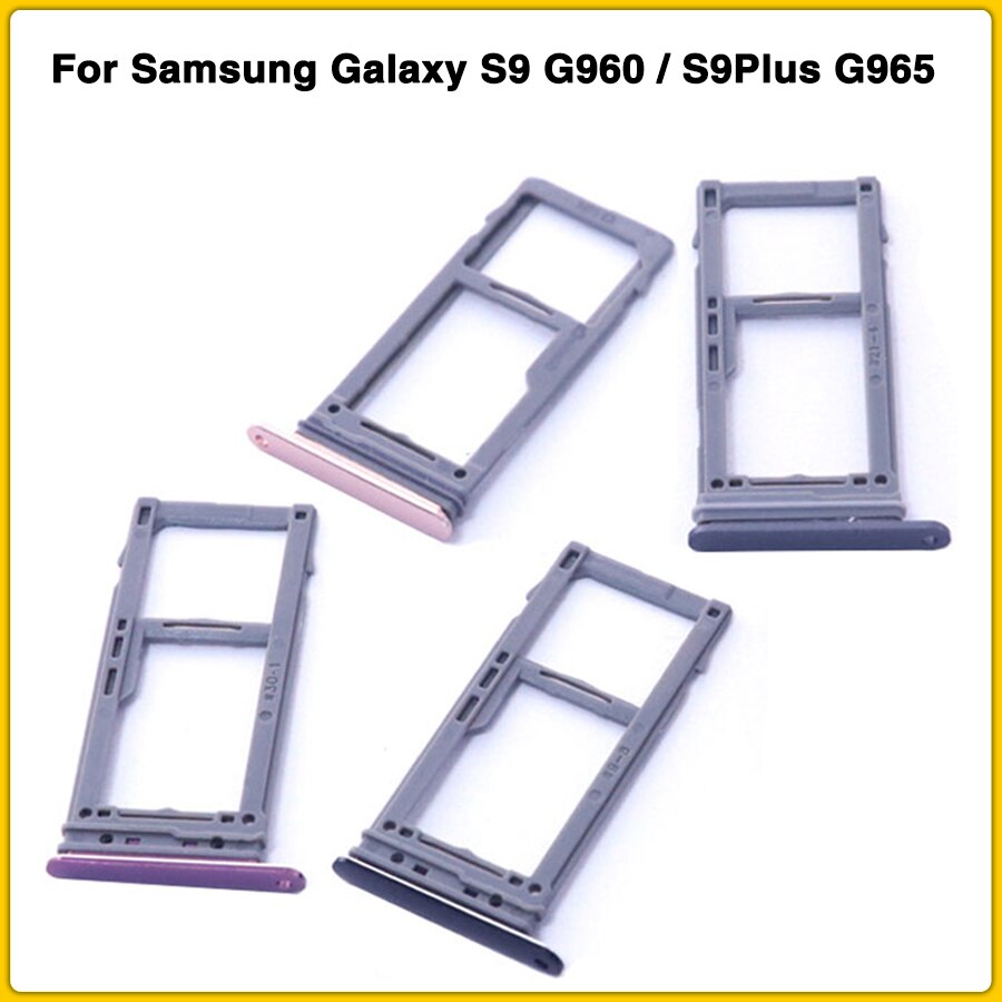Support pour carte Sim S9 Plus arrière support pour samsung Galaxy S9 G960/S9Plus G965 S9 + étui pour carte Sim