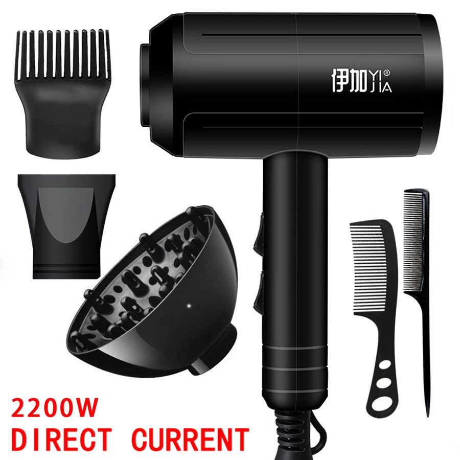 YIJIA 2200W Portable Mini Hair Dryer For Hair Blow Dryer Hair Brush Hairdryer Machine Travel Hairdryer: 2200W(5 gift)