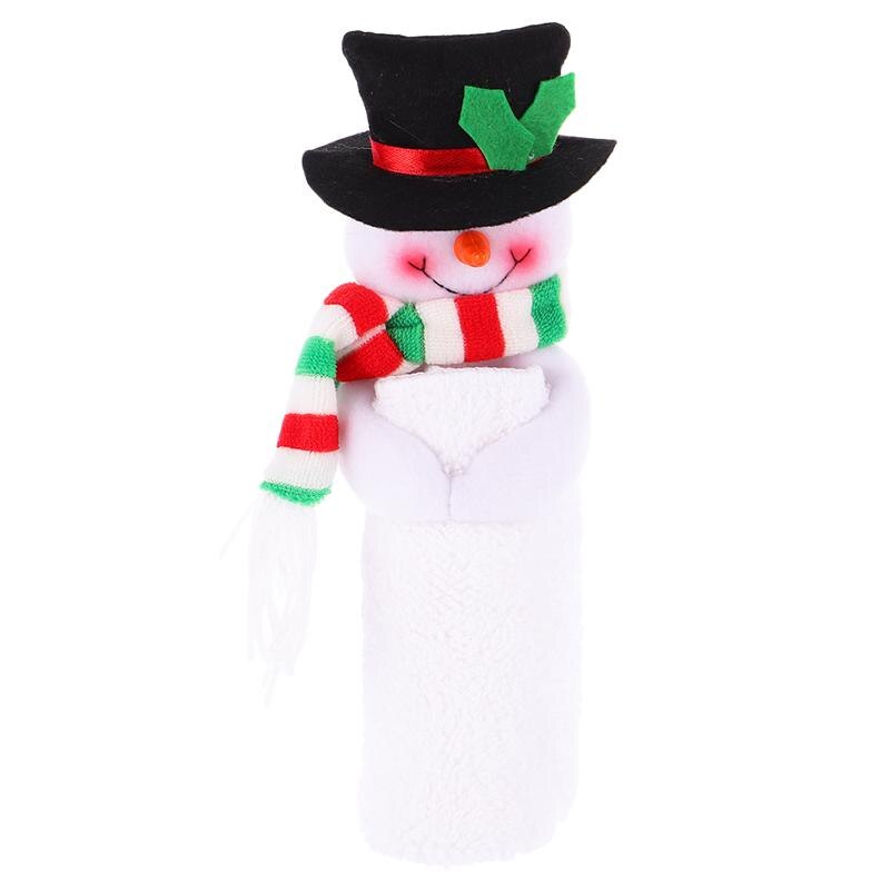 1pc jul håndklæde indretning håndklæde vaskeklud jul (julemanden): C