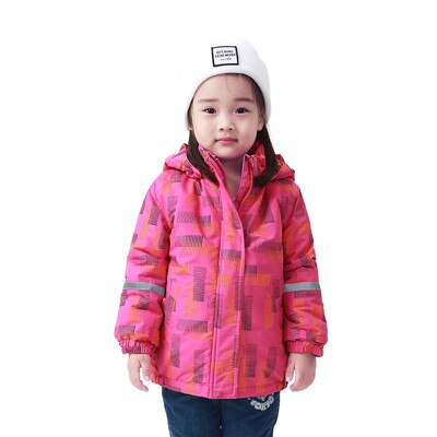 Moomin waterdichte kinderwinterjas, warme blauwe sneeuwpak, rits, capuchon, actieve jongenswinterjas, oxford katoenen vulling: Roze / 3t