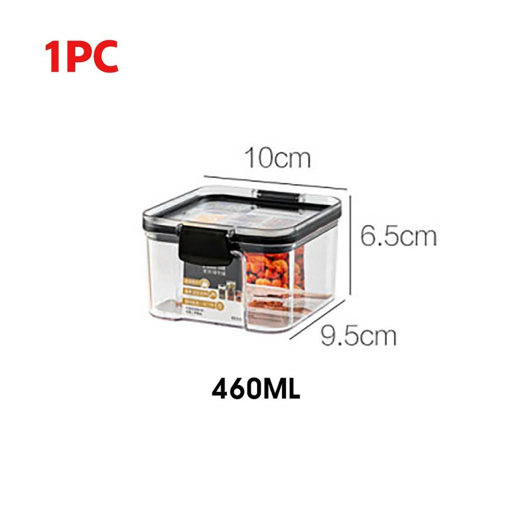 700/1300/1800Ml Voedsel Container Plastic Keuken Koelkast Noodle Box Multigrain Opslagtank Transparante Verzegelde Blikken: 460ml