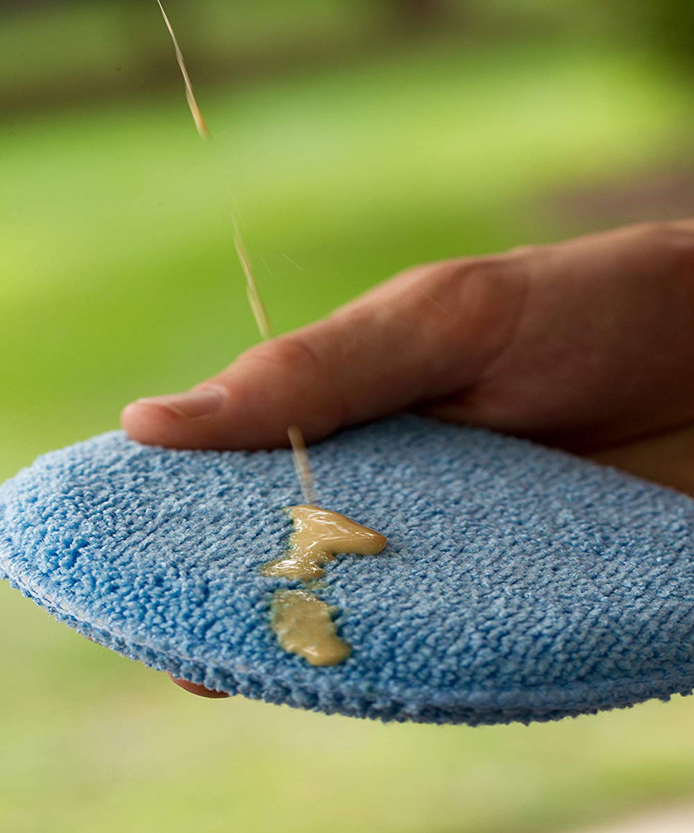 Esponja para pulir autos 2 uds esponja de microfibra espuma aplicador de cera de pulido almohadillas de foamspongs 0.7Y5
