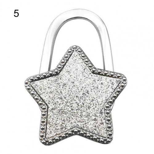 Taske krog skinnende folde zink legering rhinestone krone stjerne bordkant håndtaske bøjle til hjemmet nøglering sød taske vedhæng: 5