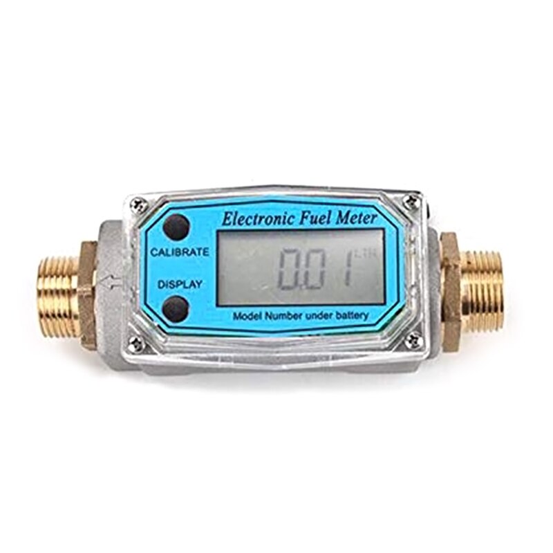 3/4 "Bsp Digitale Turbine Flowmeter Lcd Display Gas Stookolie Flowmeter Meten Sterven Sel Kerosine Benzine
