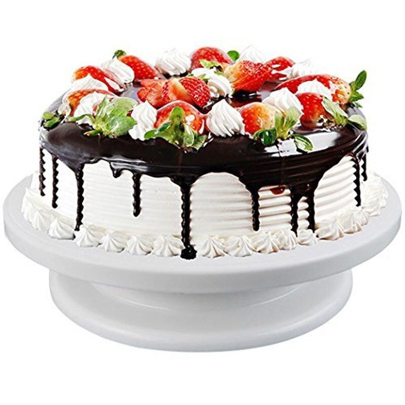 28Cm Plastic Taart Draaitafel 360 Roterende Cake Decorating Anti-Slip Ronde Taart Pannen Cake Draaitafel BK018