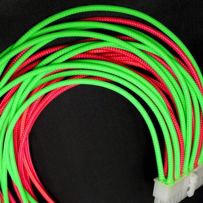Uv Groen Geel Blauw Roze Fluorescerende Pet Gevlochten Kabel Mouw 3 4 6 8 10 12 16 20 25 30 40 Mm Strakke Hoge Dichtheid Uitbreidbaar