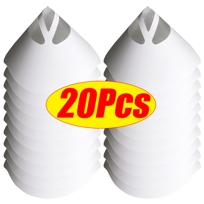 10/100 Stuks Wegwerp Autolak Spray Mesh Papier Filter Zuiverende Uitpersen Trechter Verf Filter Conische Nylon Micron Papier trechter: WHITE