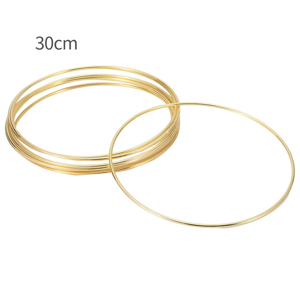 3mm Round Ring 10-40cm Metal Hoops Dreamcatcher Ring Iron Xmas Ornament Doll Hotel Home DIY Decorations Hanging: 30 cm / 4 pcs