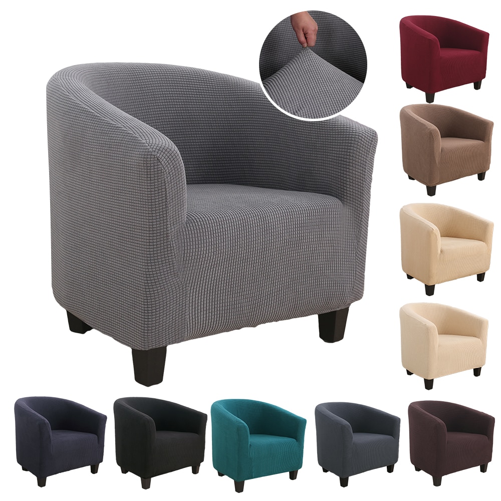 Elastische spandex stoelhoezen effen kleur vrijetijdsbesteding stretch bad fauteuil stoelhoes beschermer wasbare hoes