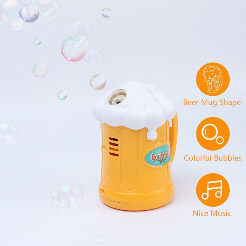 Muziek Bier Mok Bubble Blazen Product Bier Cup Bubble Maker Bier Mok Automatische Blow Bubbels Maker Speelgoed Zwembad Speelgoed developm