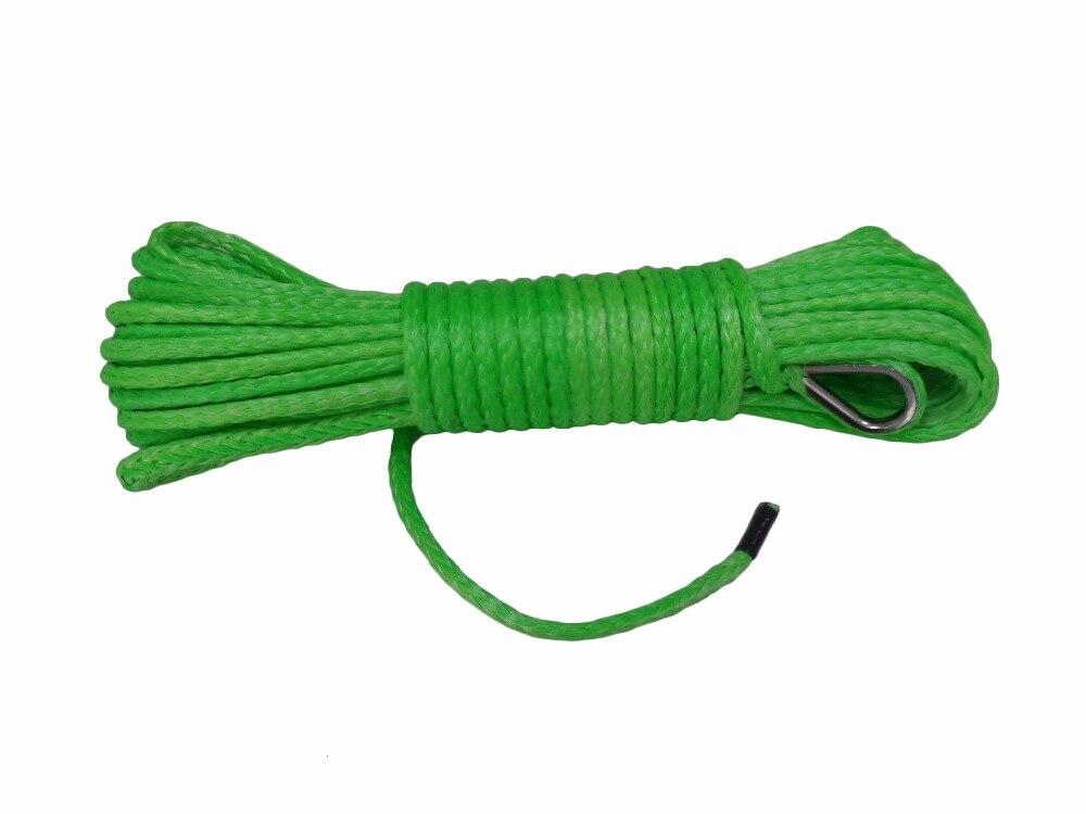 Groen 4Mm * 15M Atv Winch Line, Synthetische Winch Kabel Touw, Atv Lier Accessoires, touw Voor Atv Winch