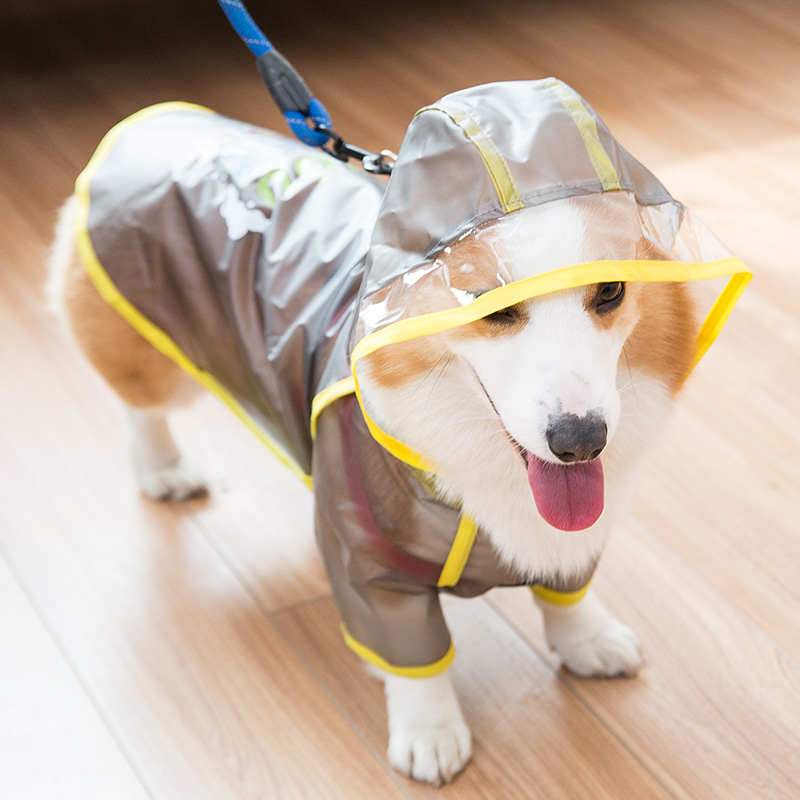 Corgi Dog Raincoat Welsh Corgi Waterproof Clothing Pet Rain Jacket Pembroke Welsh Corgi Clothes Coat Outfit Costume