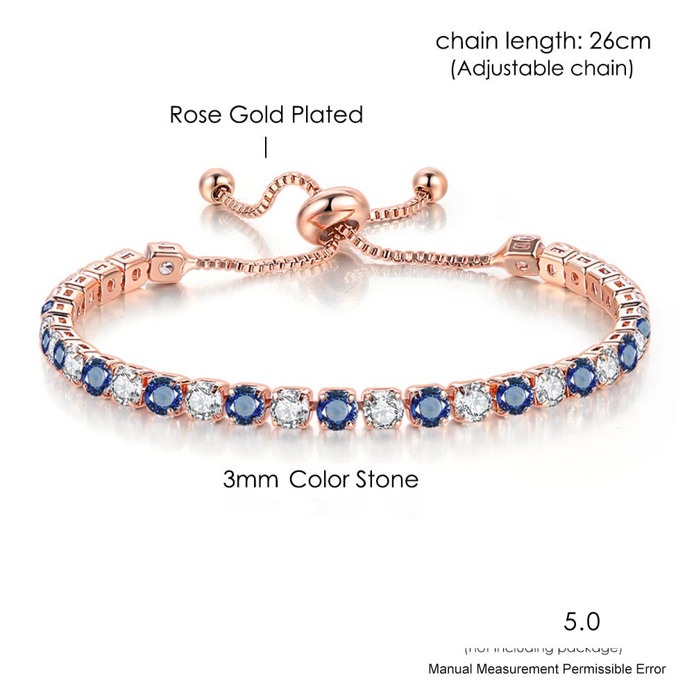 Braccialetti da Tennis multicolori regolabili per le donne signore matrimonio arcobaleno colorato zircone braccialetto di fascino mano catena gioielli DZH043