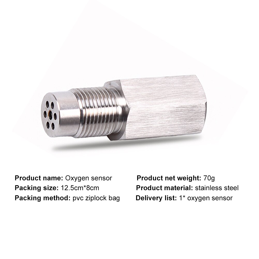 Stainless Steel Oxygen Sensor Fitting Bungs Extension Straight Adapter With Mini Catalystic Converter M18X1.5