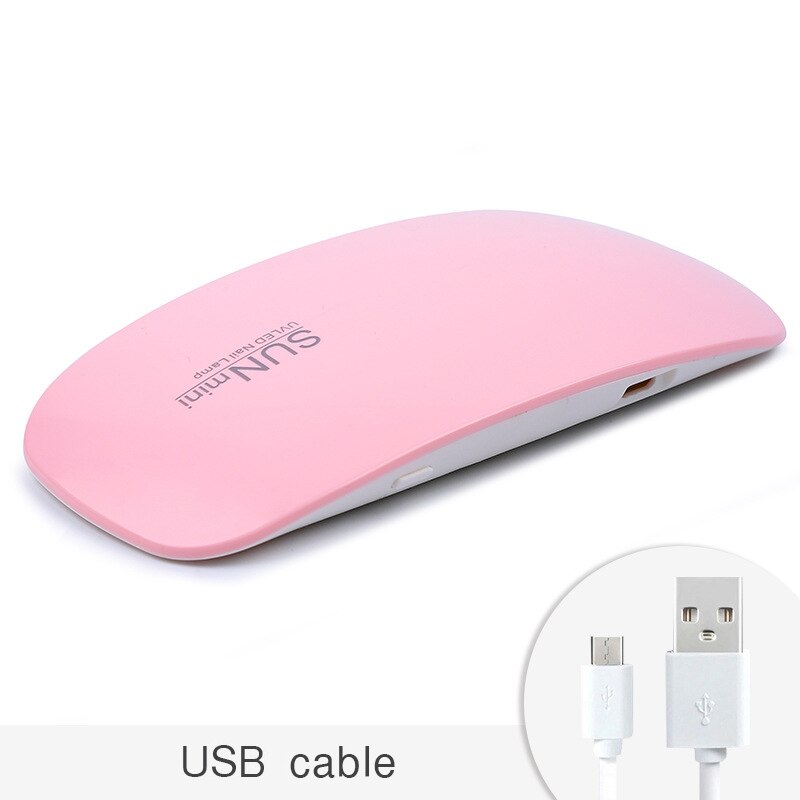 SUN – Mini sèche-ongles Portable 6W, lampe de manucure UV à 6 LED, usage domestique, pour sécher le vernis, avec câble USB
