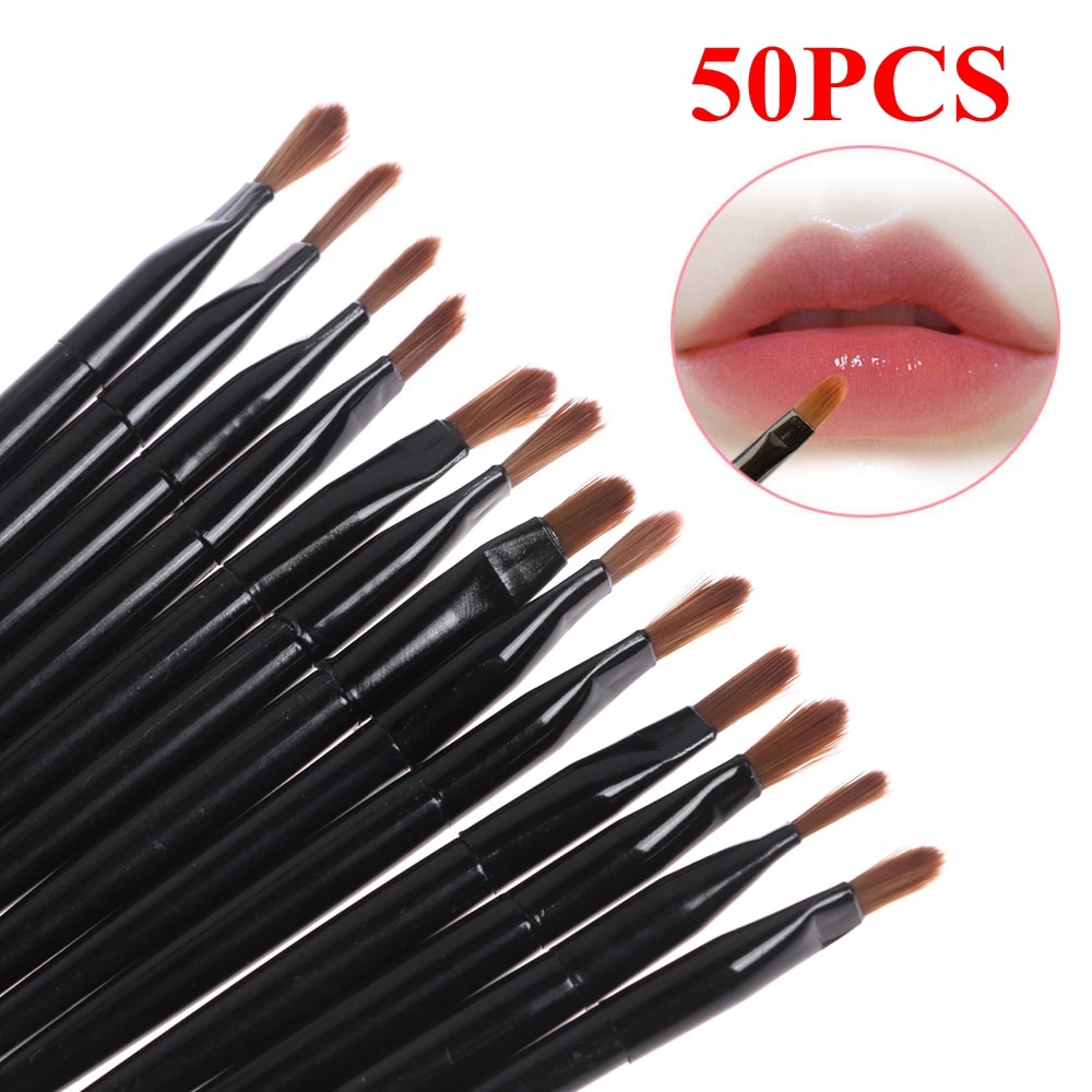 50 Stks/set Wegwerp Lip Borstel Gloss Wands Applicator Make-Up Cosmetische Beauty Tool Lip Liner Brush Lip Makeup Tools