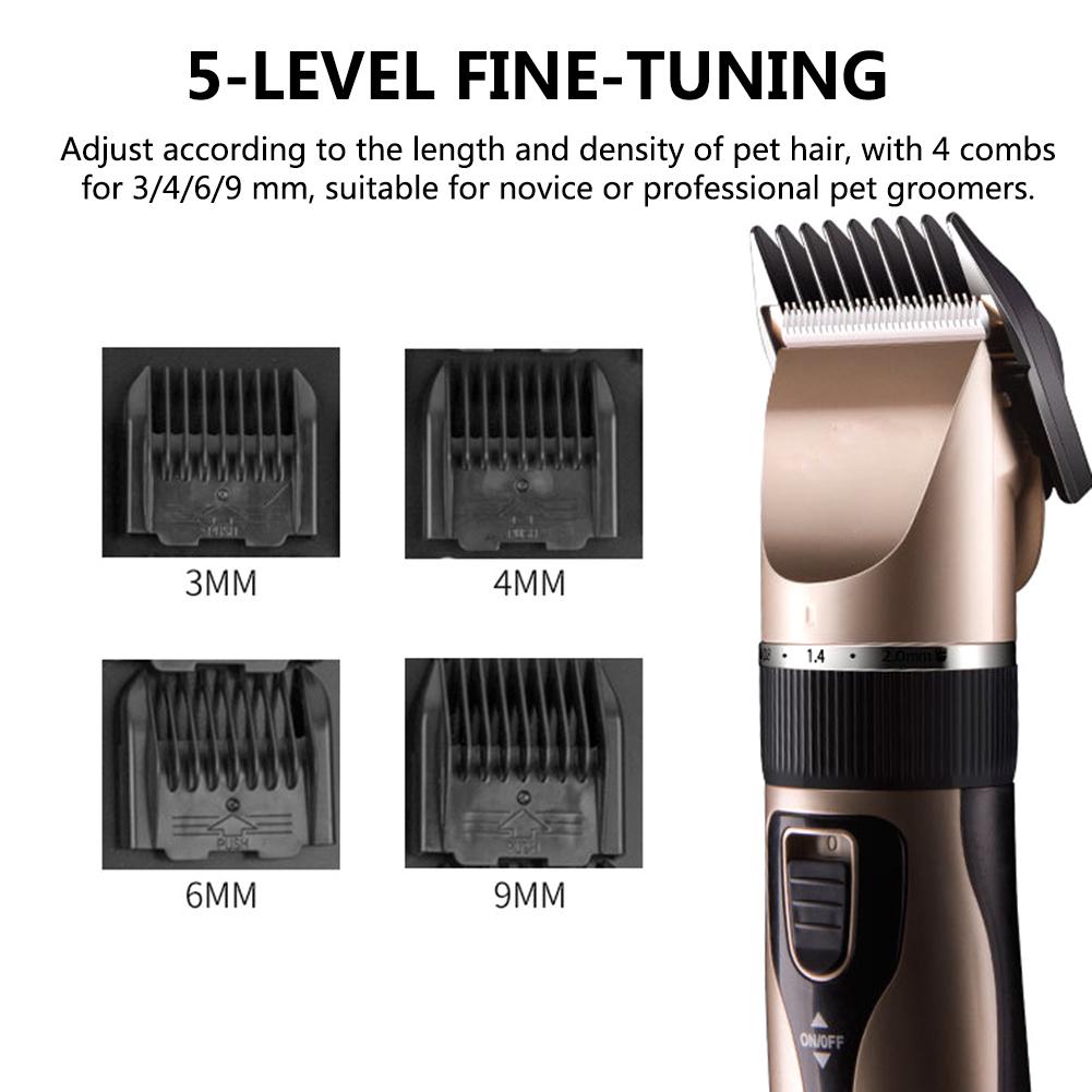 Elektrische tondeuse voor huisdieren, verzorgingsset, oplaadbare tondeuse voor huisdieren, katten en honden, scheerapparaat, tondeuse voor dieren
