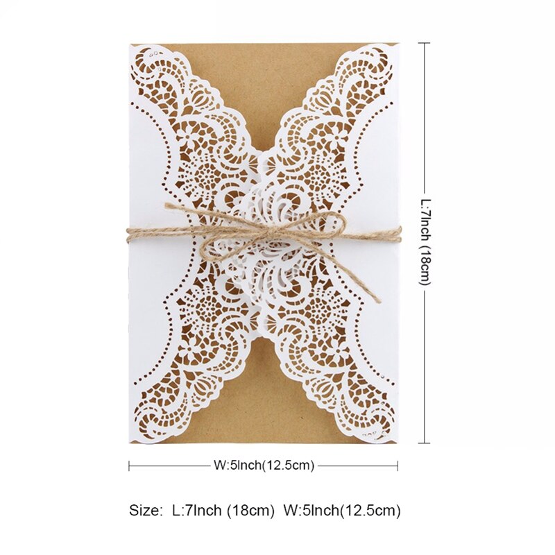 50Pcs Wedding Invitation Cards Kits with Envelopes Birthday Greeting Card Thank You Card Wedding Decoration Party Supplies