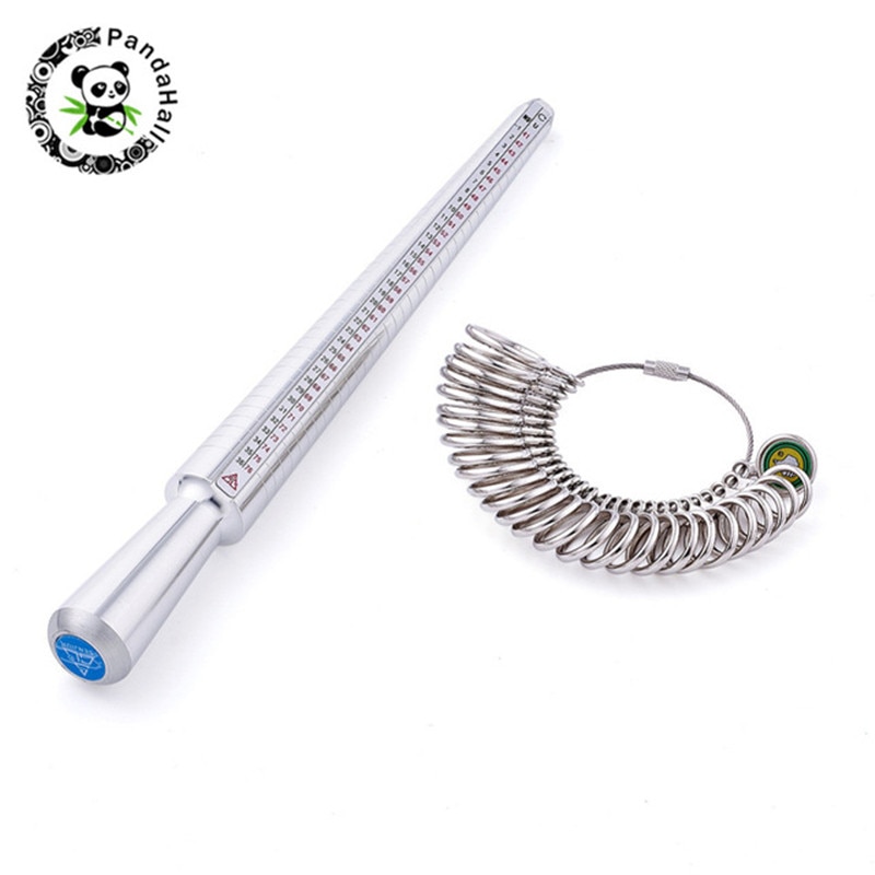 Sieraden Gereedschap 4 stks/set Ring Enlarger Stick Ring Sizer Vinger Meten Stick Doorn Handvat Hamers 25 ~ 28 cm/ 1.1cm