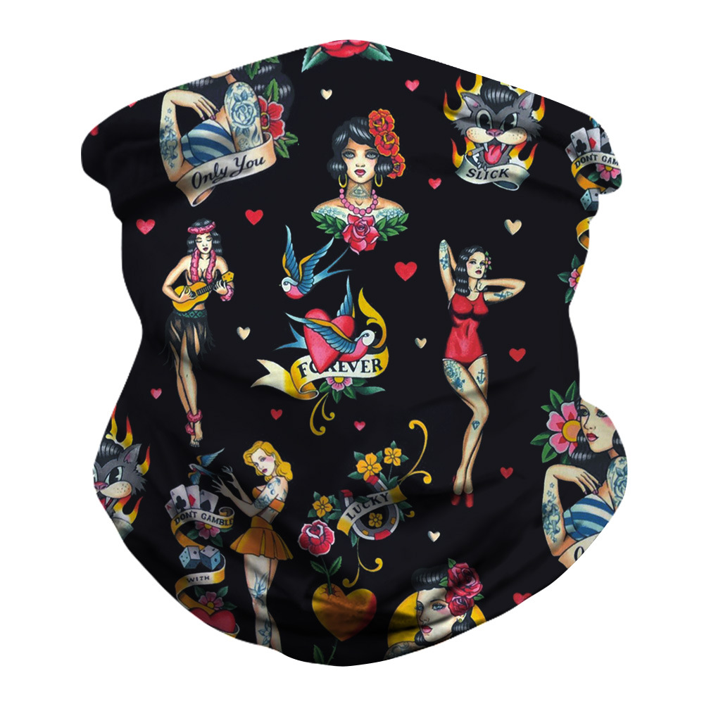 Utendørs ansiktsdeksel balaclava skjerf 3d blomster mønster sømløs bandana hals gamasjer pannebånd vandring ringe skjerf hodet skjerf: Bxha 110