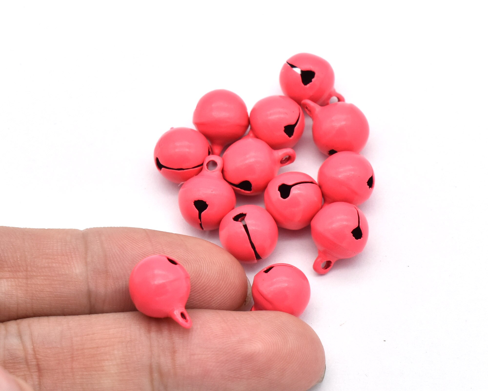 10mm Pink Tiny Jingle Bells Christmas Bells Jewelry Pet Collar Bell Charms Bells Bell Decoration