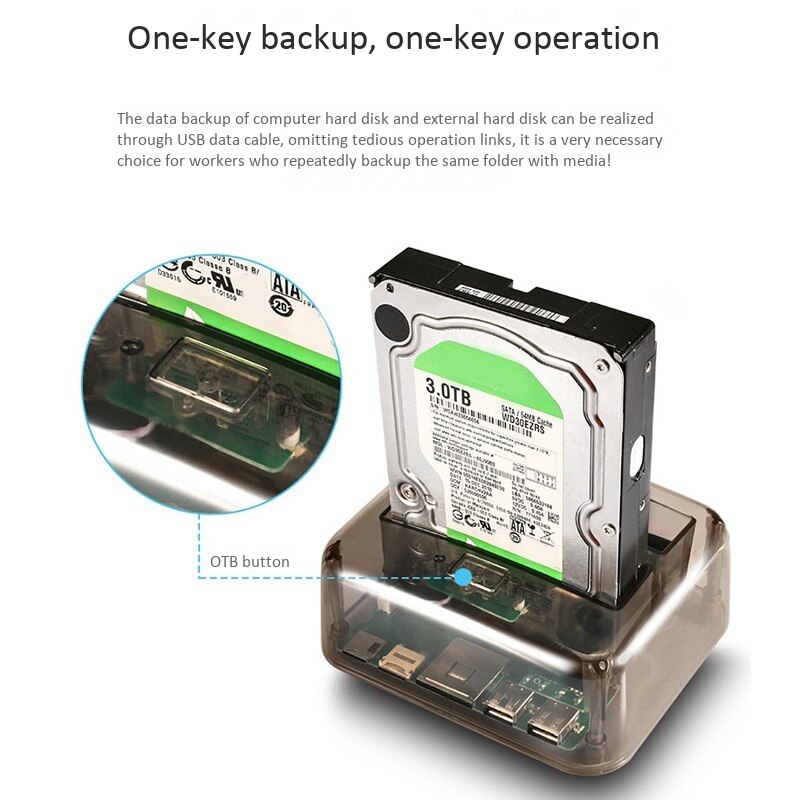 Stacja dokująca HDD USB3.0 IDE SATA obudowa dysku twardego obudowa dysku twardego dla 2.5 /3.5 Cal HDD/SSD czytnik kart