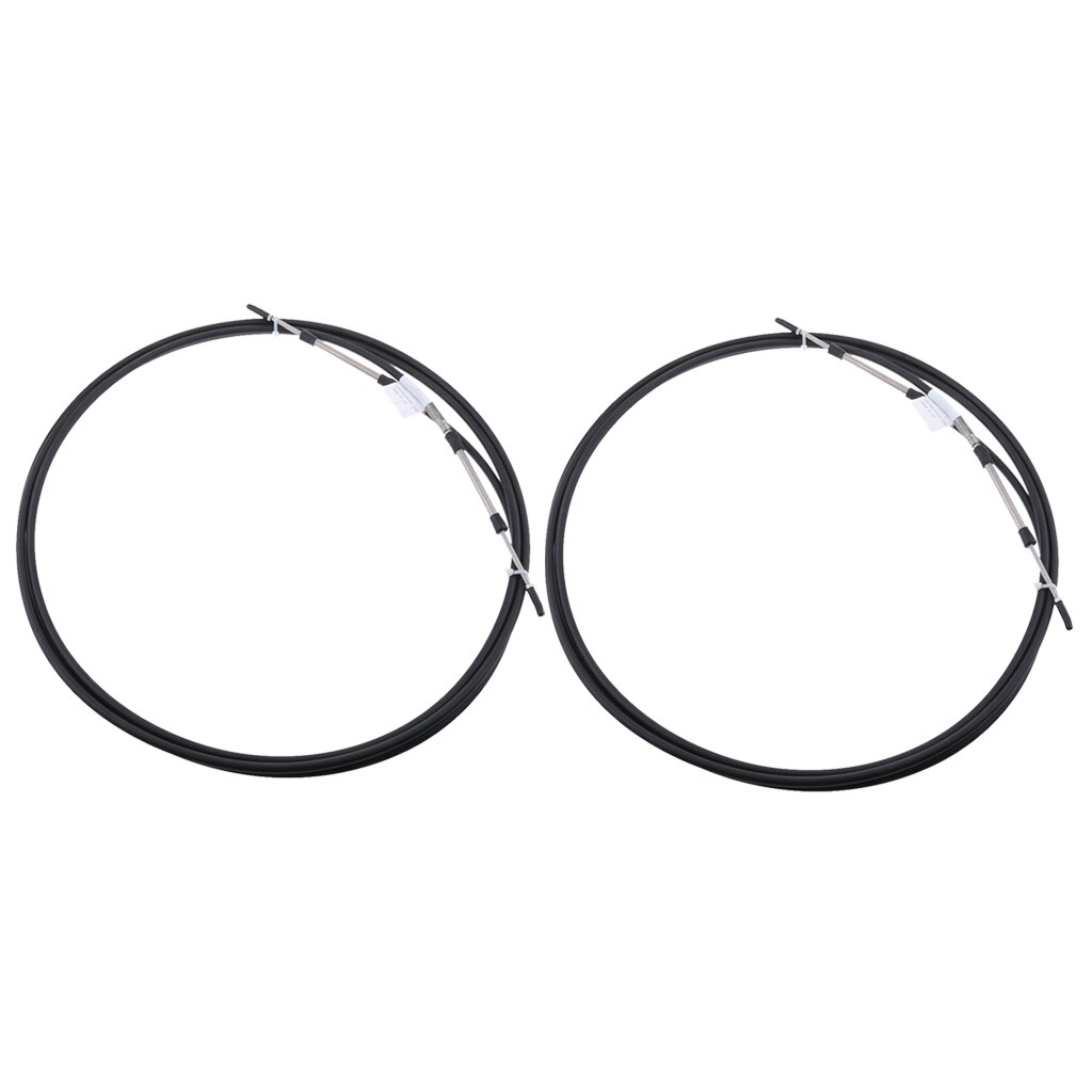 2pcs Black Throttle Shift Remote Control Box Cable for Yamaha Outboard 13 FT