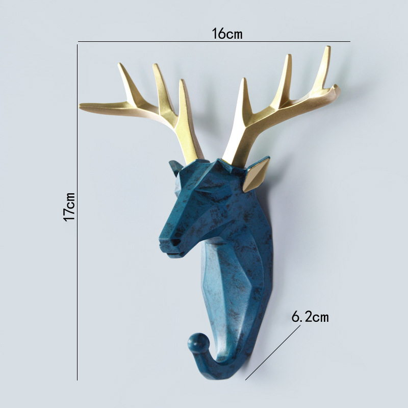 Mode Diervormige Haken Herten Herten Neushoorn Paard Giraffe Olifant Hoofd Muurhanger Jas voor Hoed Haak Rack Houder Home Decor