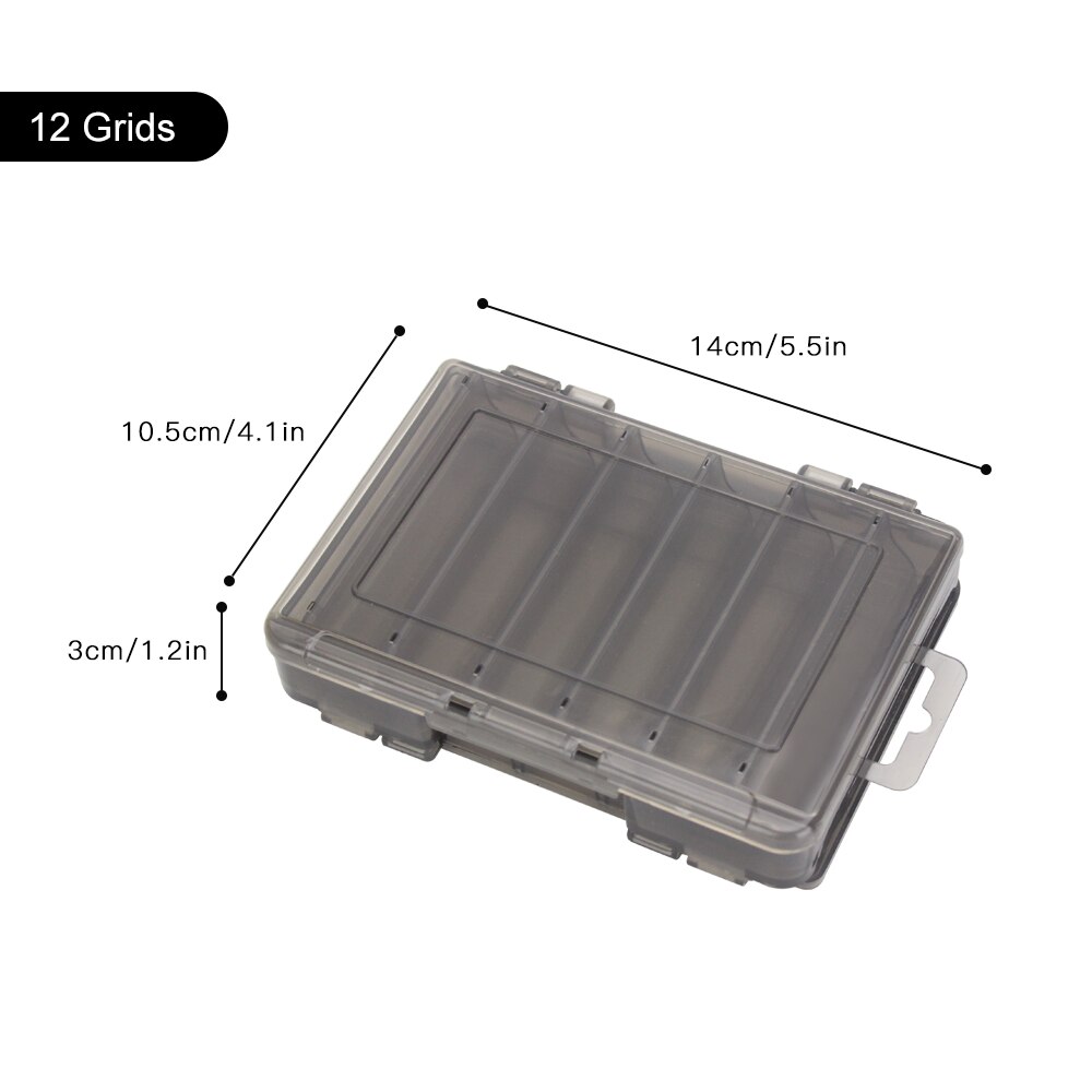 Double Sided Fishing Lure Box Squid Jig Minnows Bait Fishing Tackle Box Storage Case Container