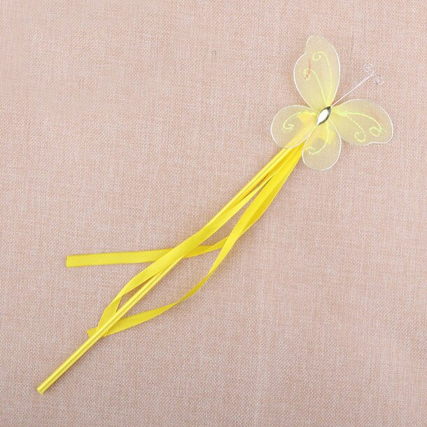 Party Halloween Vlinder Star Fairy Wand Magic Stok Meisje Kostuum Props Cosplay Party Prinses Halloween Bruiloft: yellow butterfly