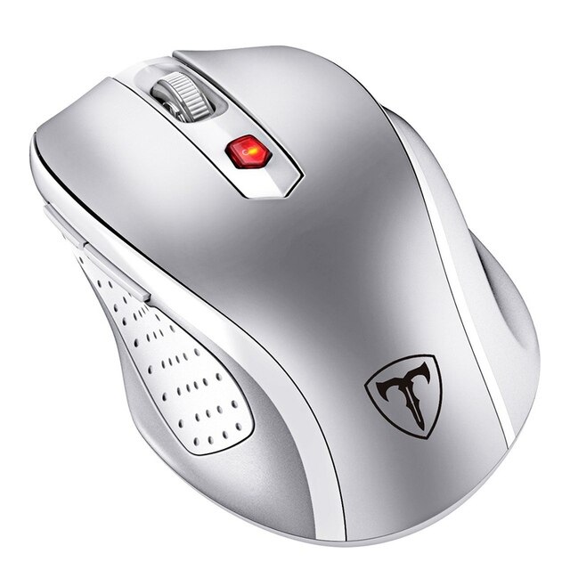 VicTsing — Souris ss fil 2,4 GHz, 2400 DPI, économie d&#39;énergie, PC, Laptop, périphérique non filaire, 6 boutons, ergonomique, basse consommation, MM057 pour ordinateur fixe et portable: MM057-silver