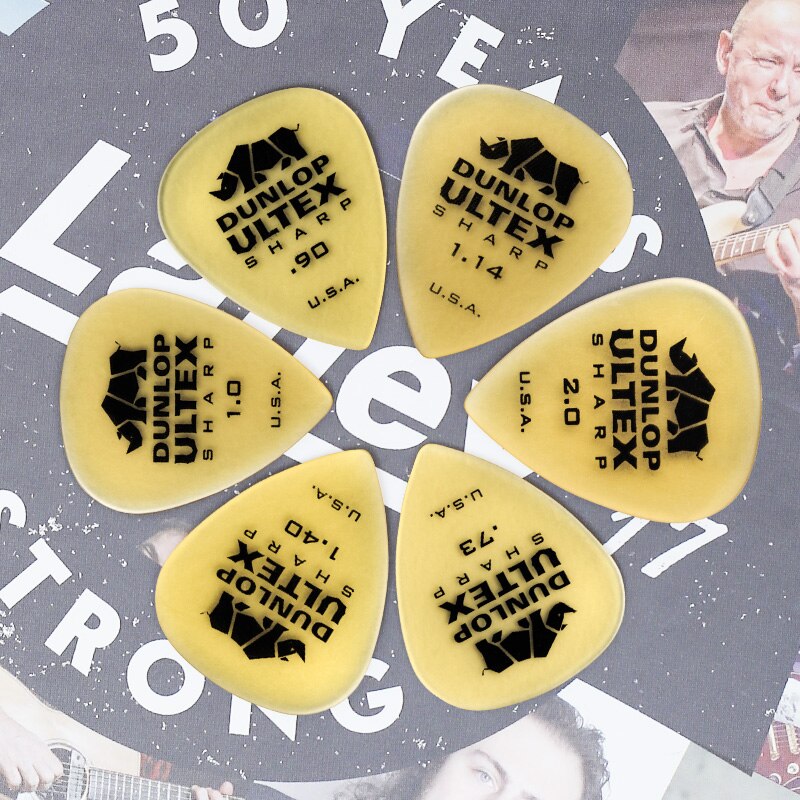 Dunlop Ultex Sharp Guitar Pick Plectrum Mediator 0.73mm-2.0mm Bass Mediator Acoustic Electric Classic Guitar Parts Guitar Picks