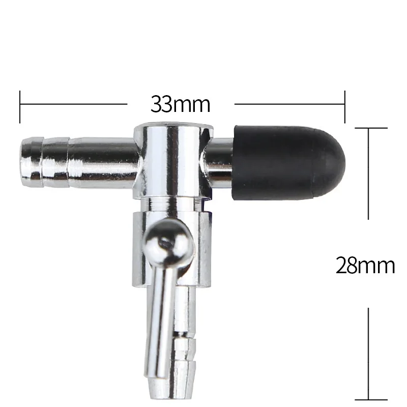 1-8 Way Stainless Steel Air Splitter Valve Aquarium Air Pump Flow Splitter Distributor Pump Valve Tap Lever Control Switch Valve: black