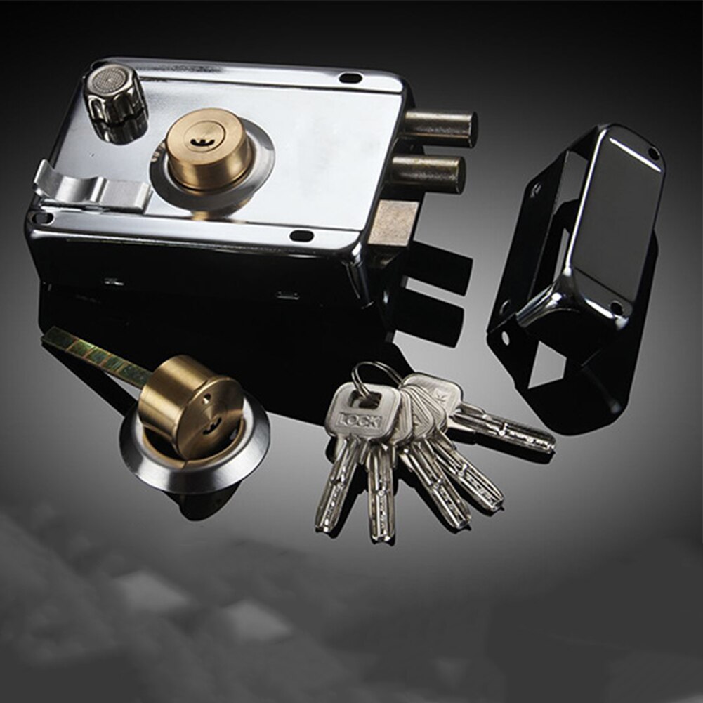 Deurslot Sterke Deadbolt Home Security Universal Exterieur Anti-diefstal Accessoire Roestvrij Staal Meerdere Verzekering Glad: With Deadbolt