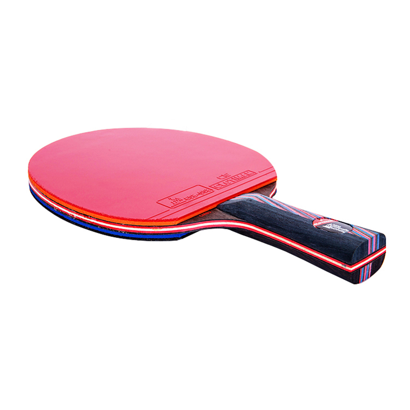 Raquette de tennis de table en carbone de , avec pagaie de ping-pong en caoutchouc à manche court, raquette de tennis de table à manche long, offensive