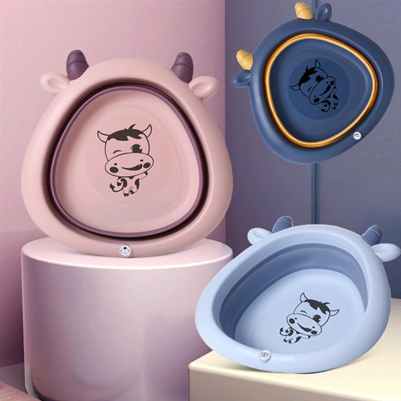 kreskówka składana wanna dla dzieci umywalka robić mycia przenośna umywalka robić mycia twarzy wanny robić stóp akcesoria łazienkowe dla dzieci