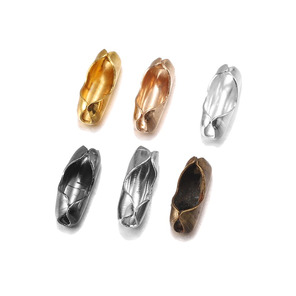 200pcs/lot Diameter 1.5/2/2.4/3.2 mm Ball Chain Connectors Clasps Connectors For DIY Jewelry Findings Making Supplie