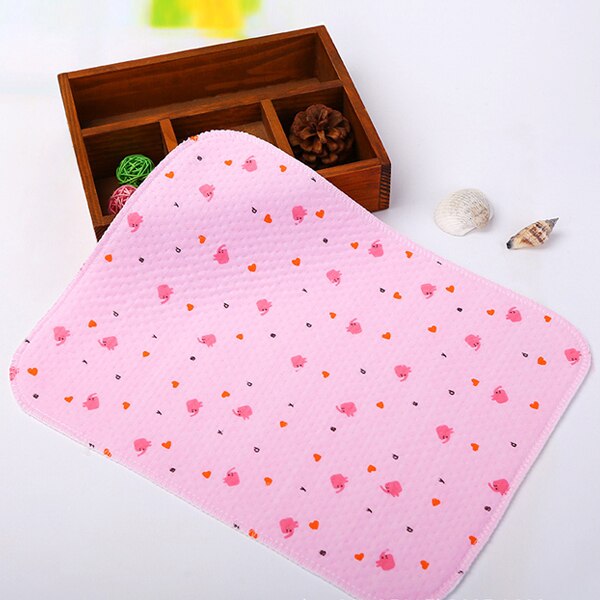 Bébé coton couche-culotte feuille Urine matelas à langer dessin animé réutilisable infantile literie Nappy Burp matelas matelas à langer soins de bébé: Pink Big