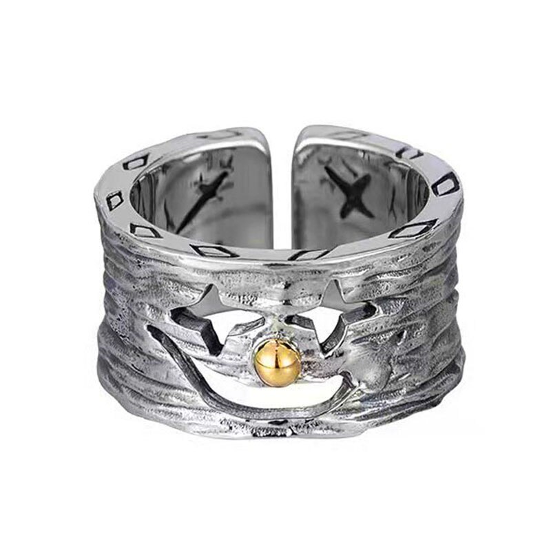 Anillos góticos Retro Para hombre y mujer, joyería de aleación de acero de titanio, color plateado antiguo, estilo Hip Hop, Rock