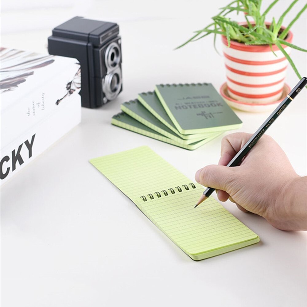 Waterproof NotePad Foreign Language Learning Coil Book Vocabulary Portable Pocket Notebook Diary Notepad Travel Log Books