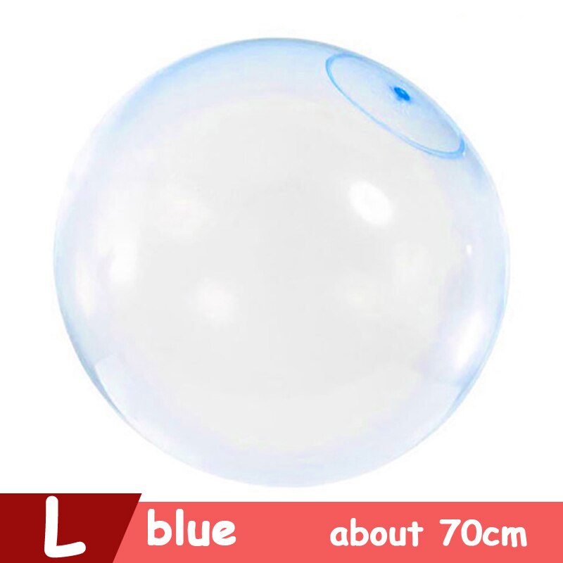 XL L M S Inflatable Soft Water FilIed Bubble Ball Blow up Summer Outdoor Fun Games For Party Pool Bath Ballon Toys Playball: L Blue about 70cm