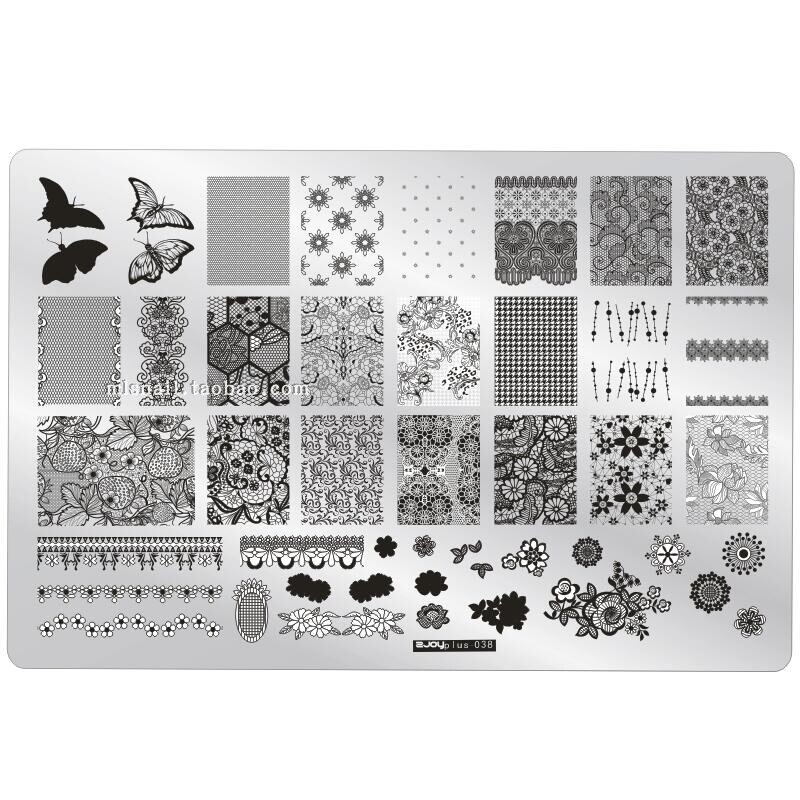 14.7cm XL Big Rectangle Nail Stamping Plates Autumn Leaves Stainless Nail Art Stamp ZJOY-PIUS Leaf/Flower Nail Printing Template