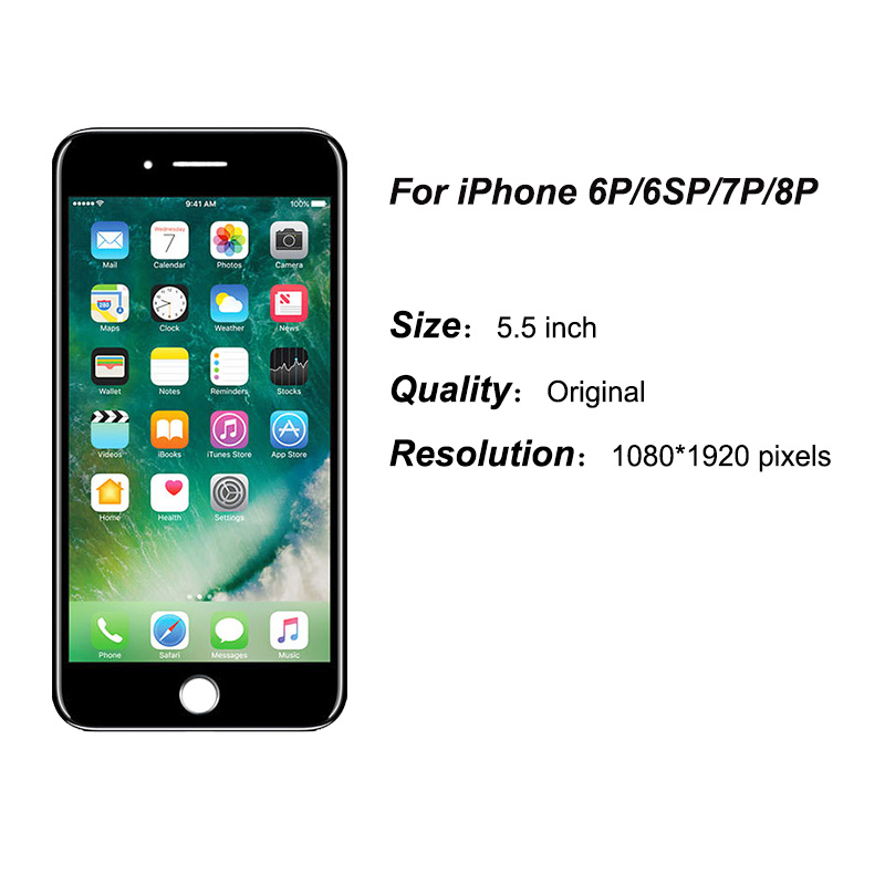 Lcd-bildschirm-touchscreen-ersatz für iphone 6 plus 6s plus 7 plus 8 plus, digitizer für iphone 6p 6sp 7p 8