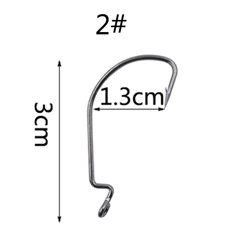10 sztuk/partia połowów miękkie Robak haki wysoki węgiel stal szeroki Super Zamek haczyki rybackie przynęty Softjerk haki 6 #-4/0 # wędkarskiego: 2