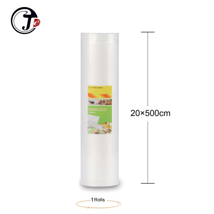6 Size 12/17/20/22/28/ 25*500Cm Vakum Sluitmachine Pakketten tassen Voor Vacuum Verpakking Machine Graan Voor Wrappers Voedsel Sealer: 1 Rolls 20x500cm
