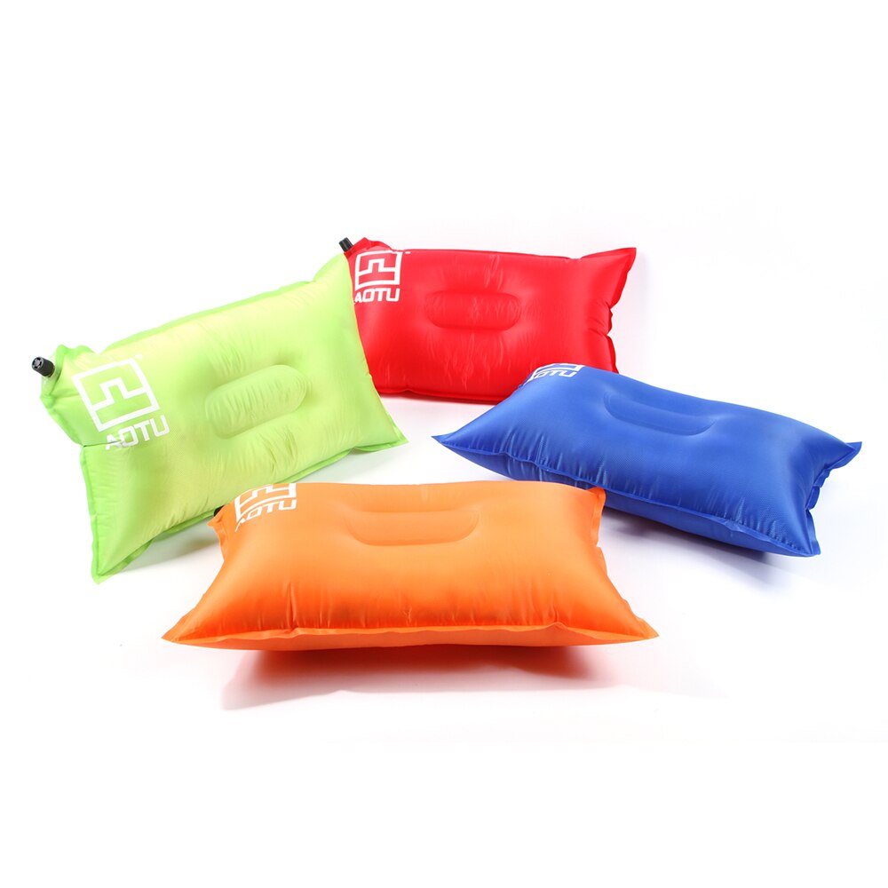 Outdoor Portable Camping Pillows Automatic Inflatable Pillow Camping Tent Air Pillow Neck Camping Sleeping Gear Travel Pillows