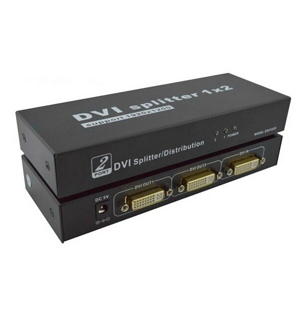 1X2 DVI SPLITTER 1*2 with DVI-D 1 input 2 output Video Splitter HD 1920 x 1200