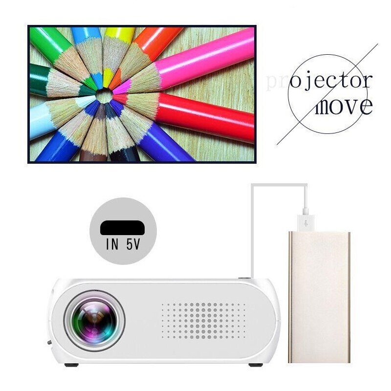 Eu Plug Mini Huishouden Projector Hd 1080P Led Multi-Media Home Theater Projector