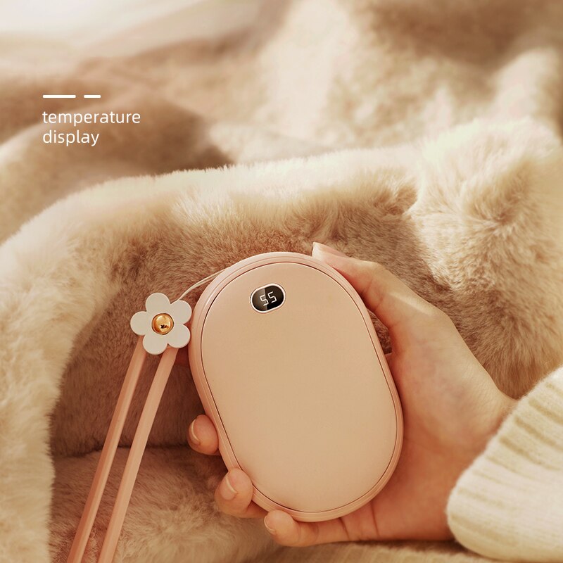 Powerbank 10000 mah oplaadbare handwarmer met temperatuurweergave draagbare oplader powerbank voor iphone 11 xiaomi powerbank