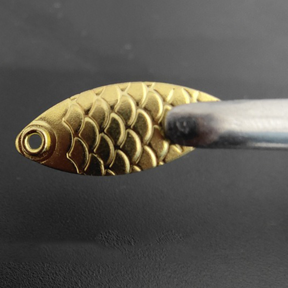 Hoja de señuelo de pesca de Metal 20 piezas, surtido de anillos giratorios de pescado de escamas doradas y plateadas, cuchara de pesca artesanal, accesorio de herramienta de aparejos de cebo